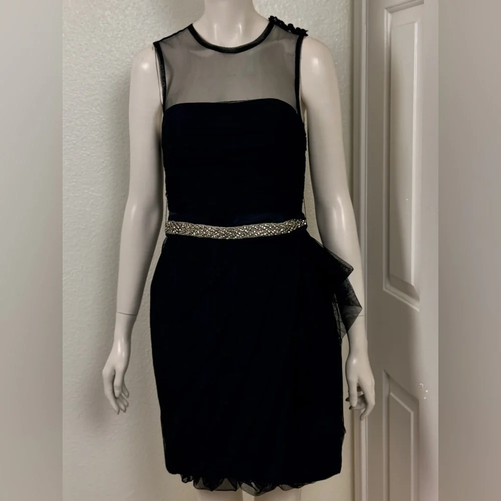 vera wang black strapless dress Bustier High-Low by redefined through cutouts and sculpted structure Vera Wang Lavender Label |
